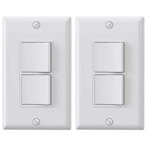 double rocker junction box|ELEGRP Decorator Double Rocker Light Switch, Two .